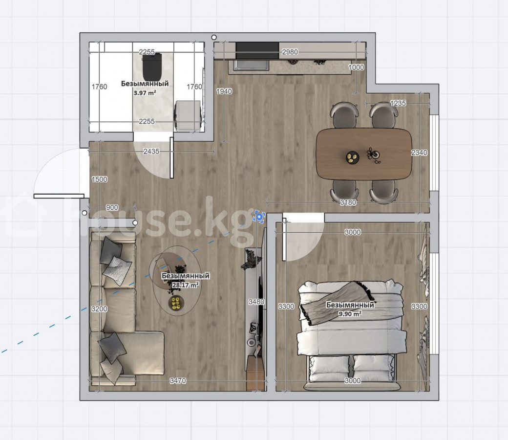 1-комн. кв., 41 м2