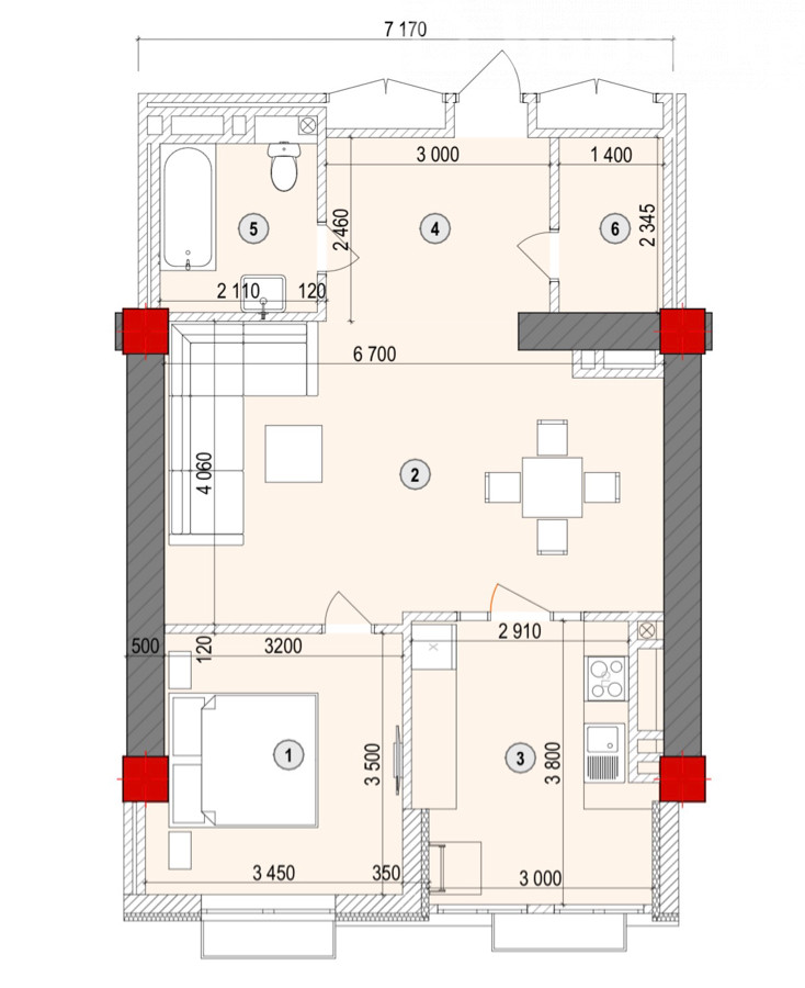 2-комн. кв., 65 м2