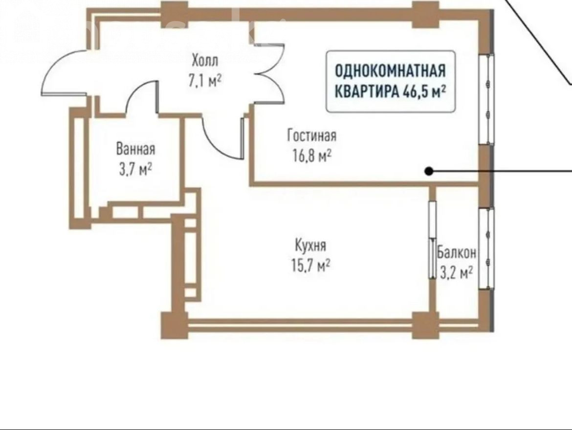 1-комн. кв., 46 м2