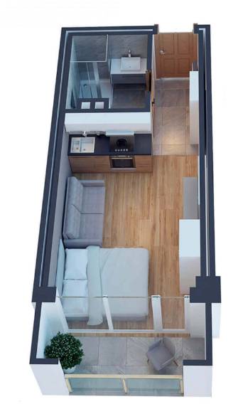 1-комн. кв., 25 м2