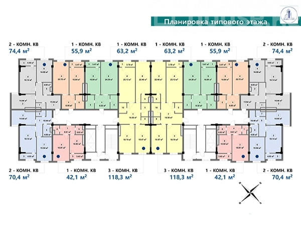 3-комн. кв., 118.4 м2